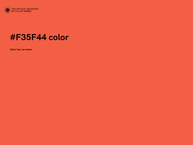 #F35F44 color image
