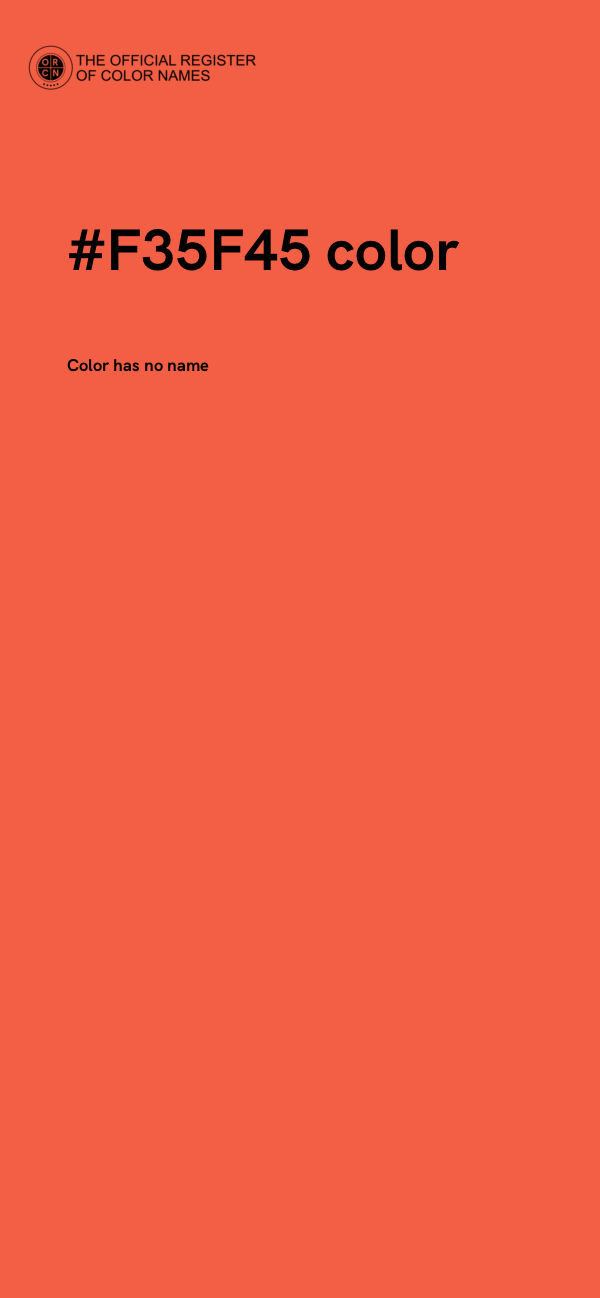 #F35F45 color image