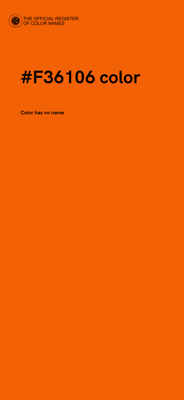 #F36106 color image