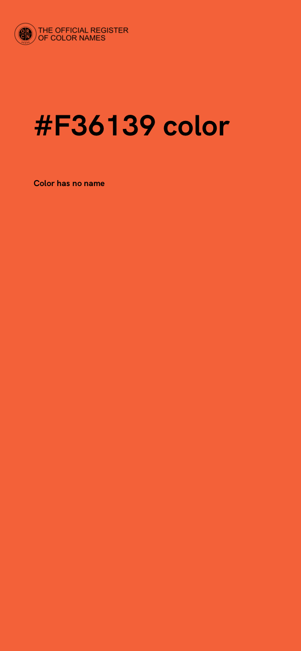 #F36139 color image