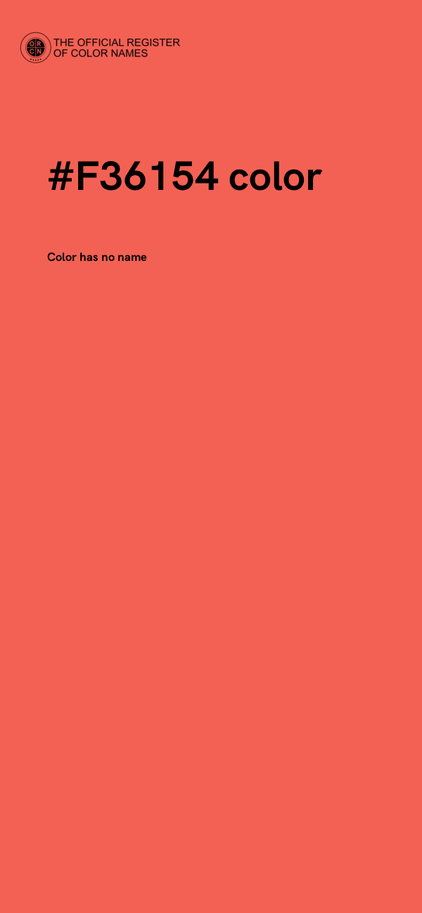 #F36154 color image
