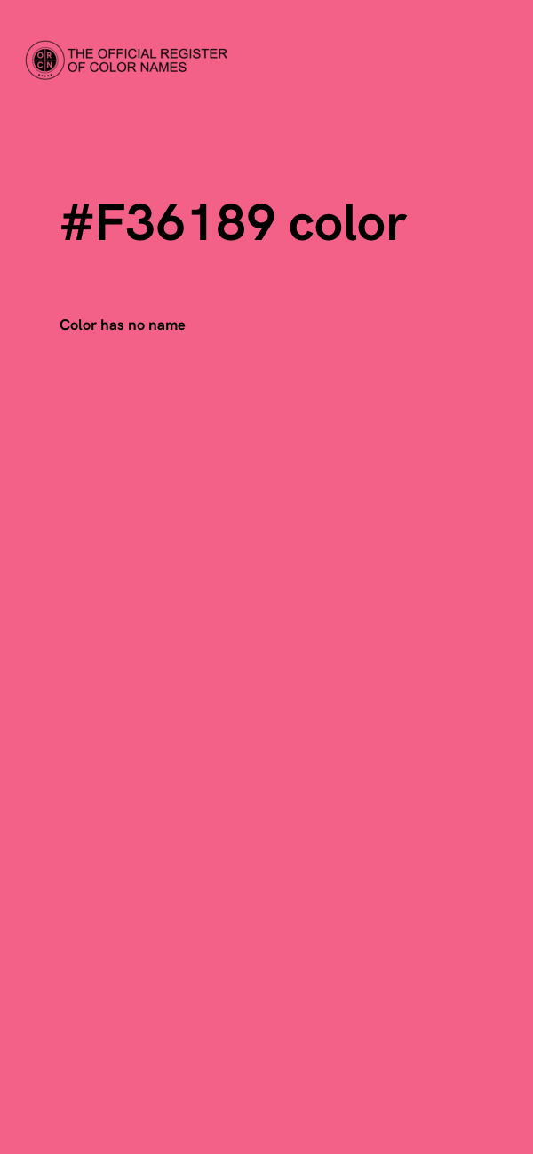 #F36189 color image