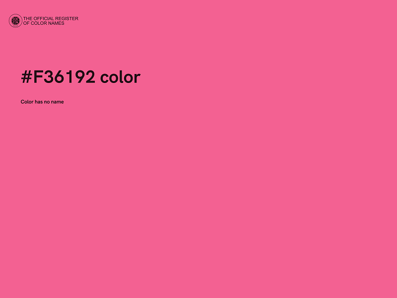 #F36192 color image