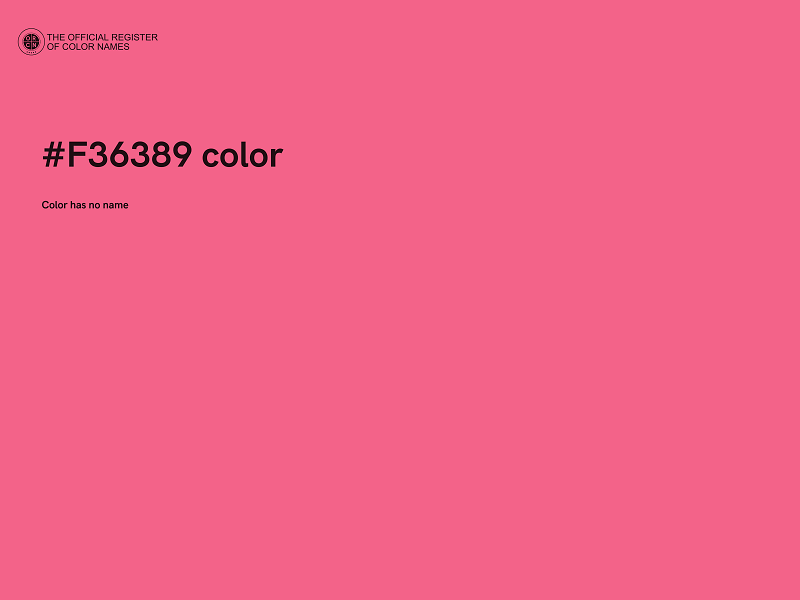 #F36389 color image