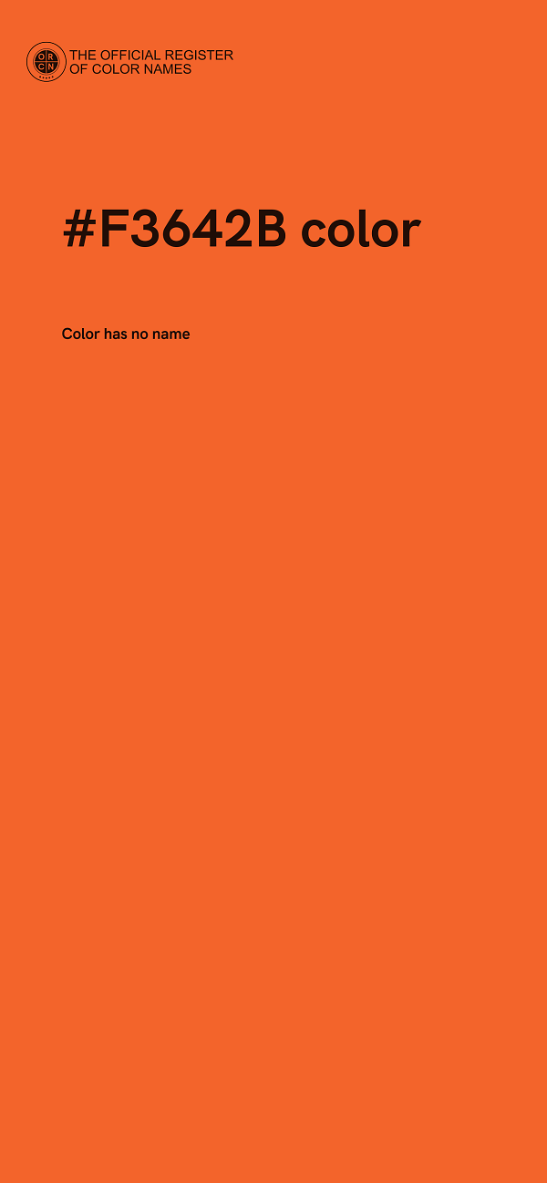 #F3642B color image