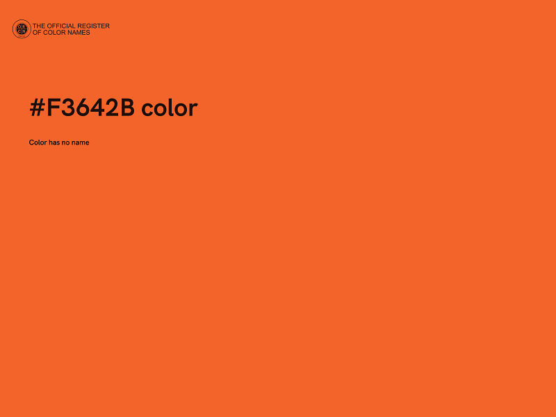 #F3642B color image