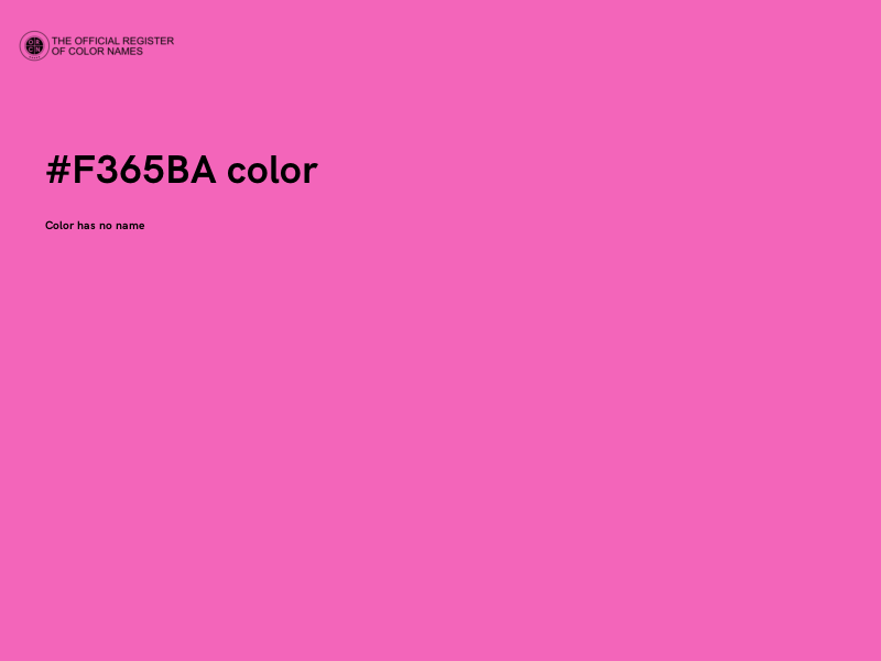 #F365BA color image