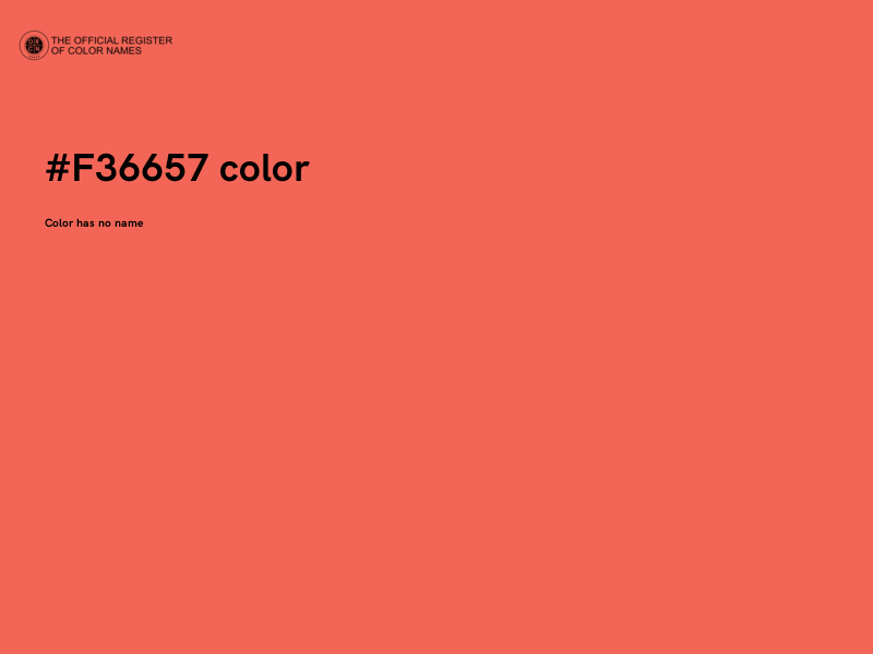 #F36657 color image