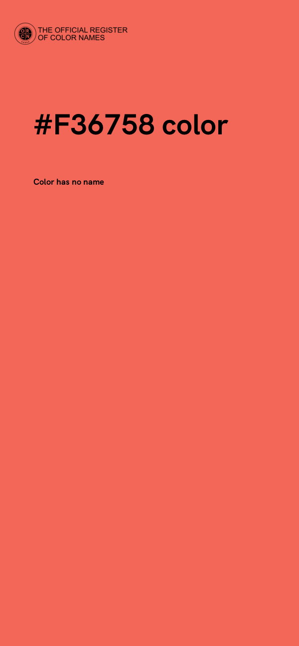 #F36758 color image