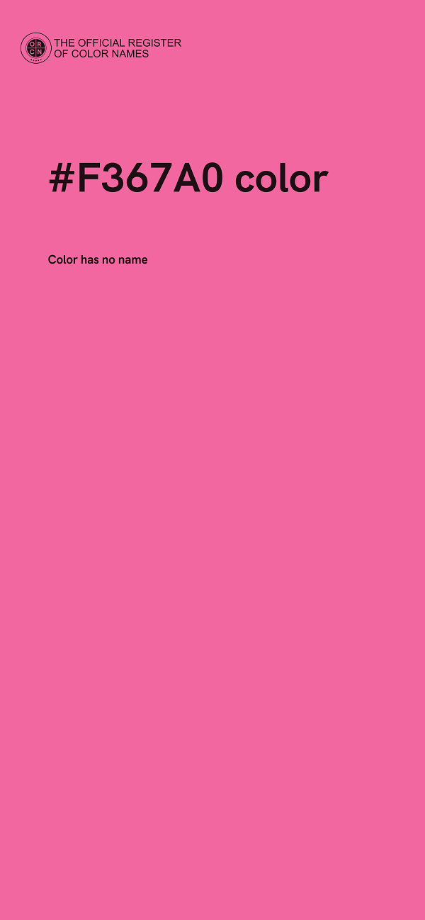 #F367A0 color image