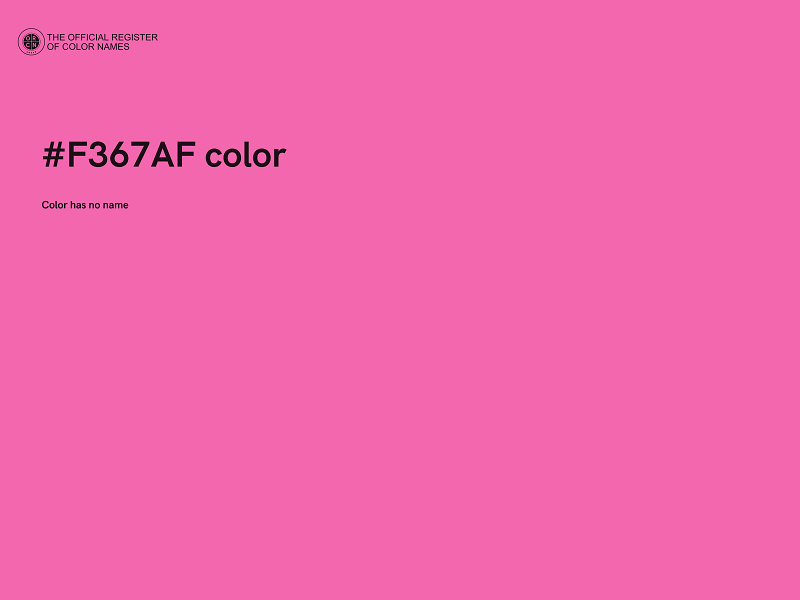 #F367AF color image