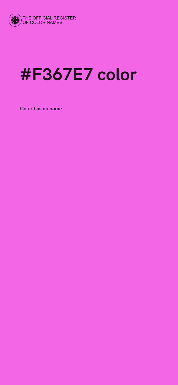 #F367E7 color image