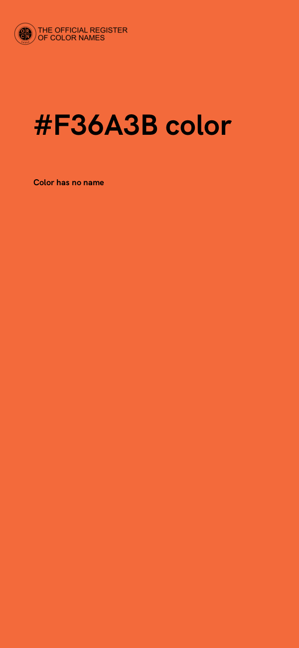 #F36A3B color image