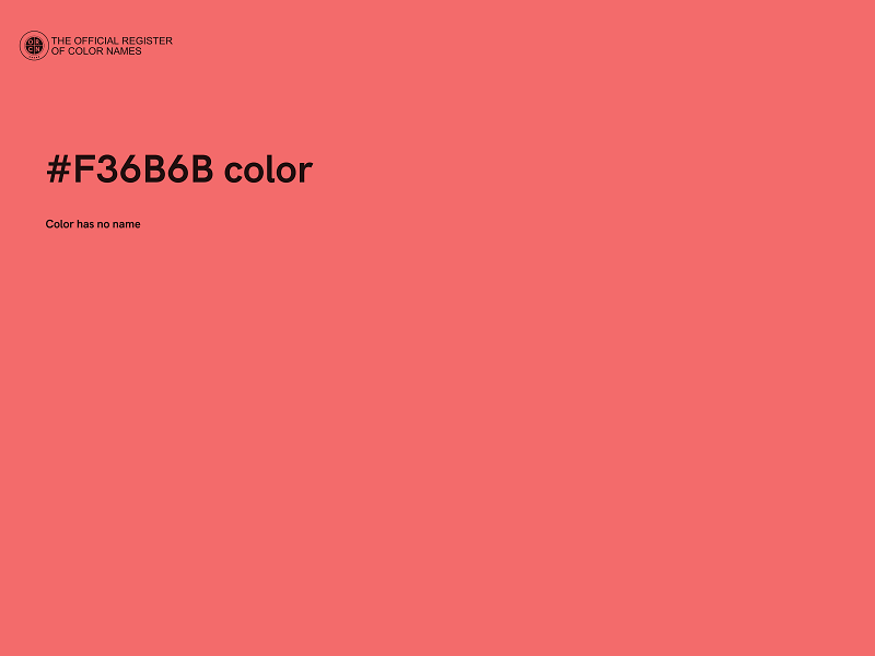#F36B6B color image
