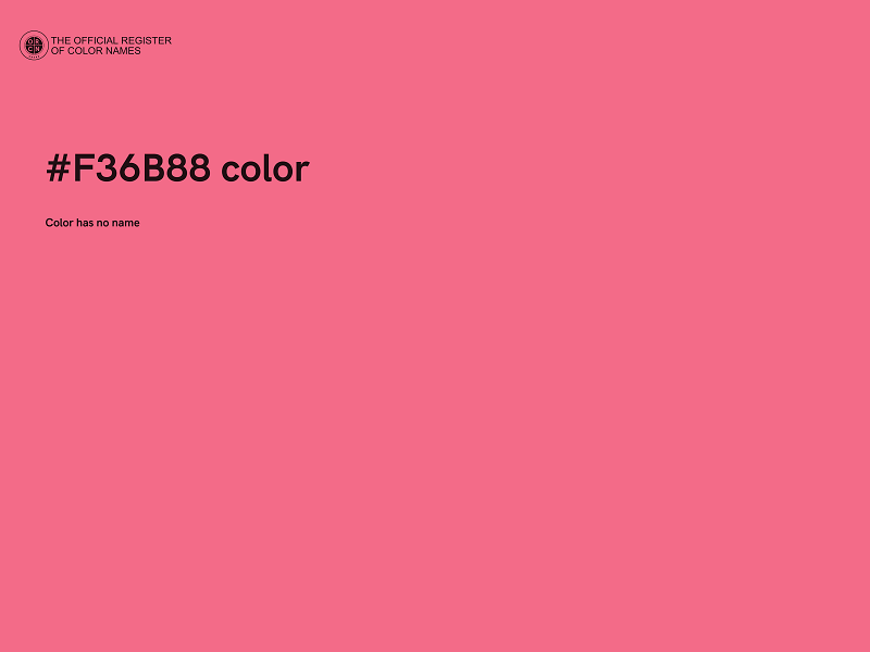 #F36B88 color image