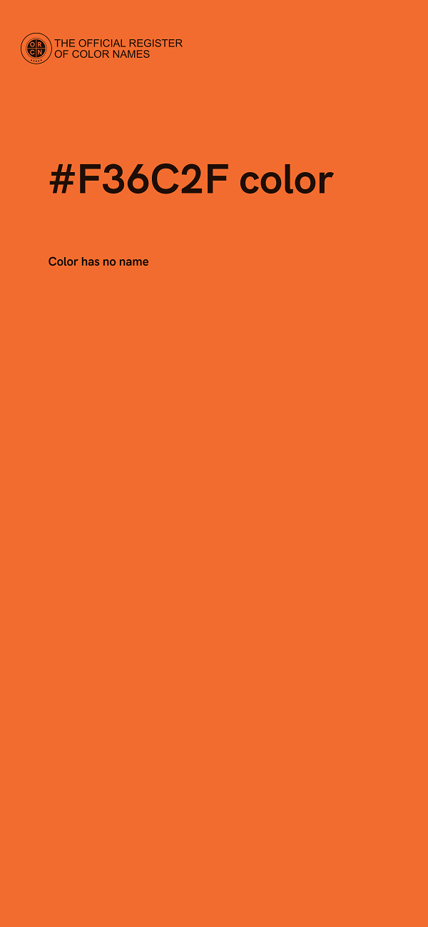#F36C2F color image