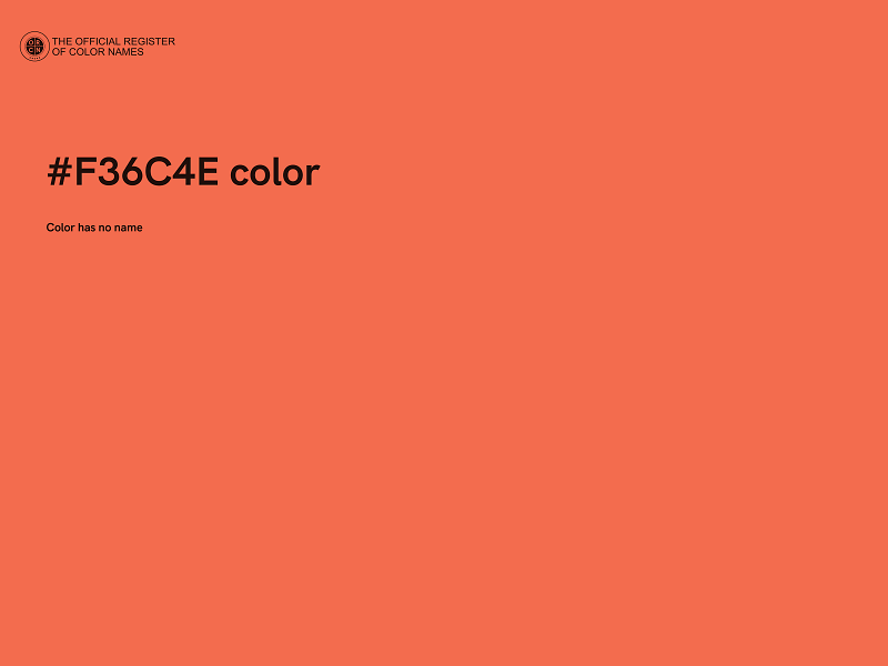 #F36C4E color image