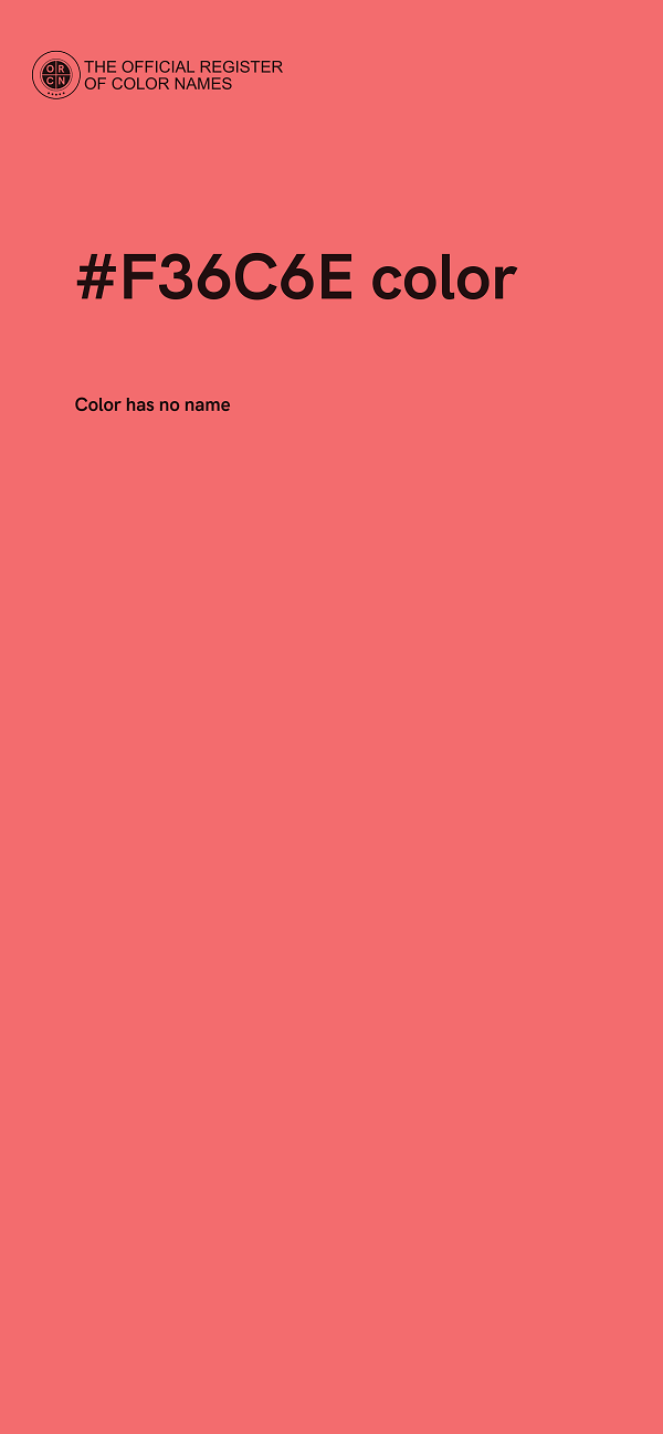 #F36C6E color image
