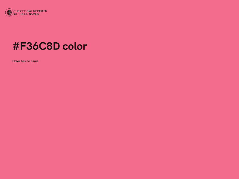 #F36C8D color image