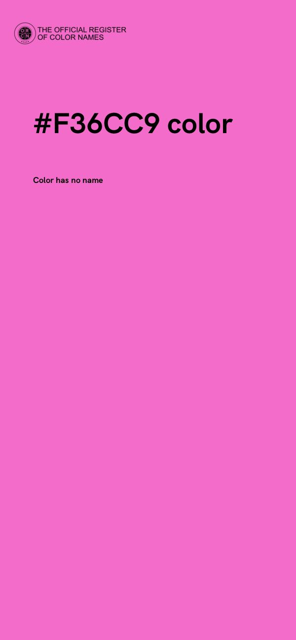 #F36CC9 color image