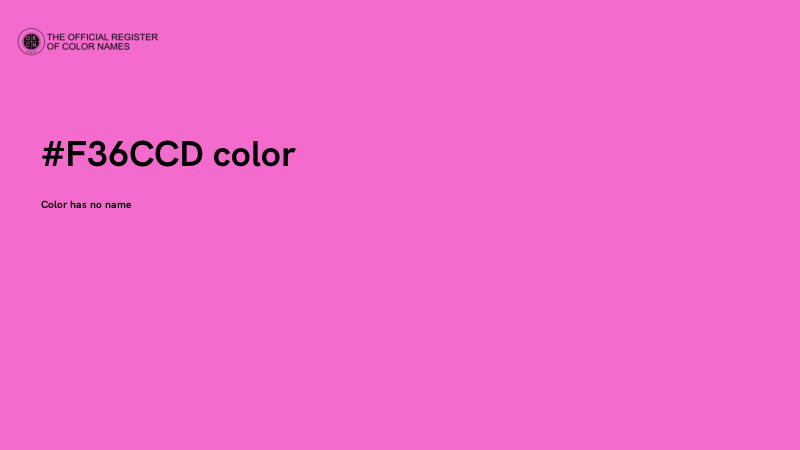 #F36CCD color image