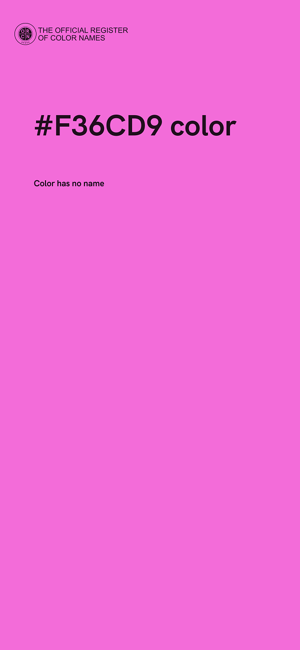 #F36CD9 color image
