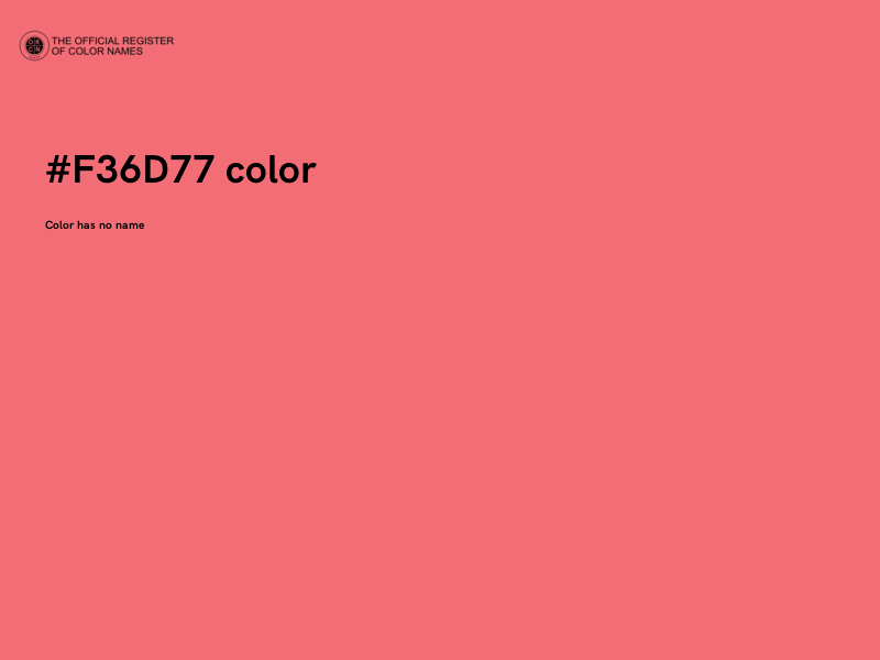 #F36D77 color image