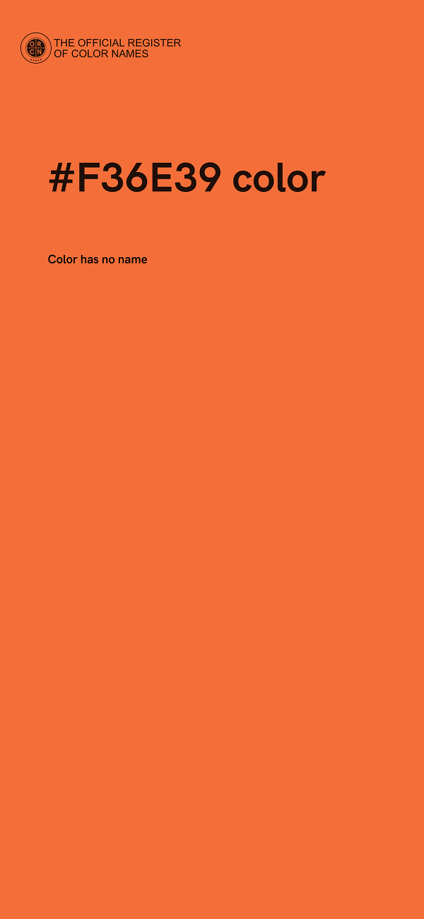 #F36E39 color image