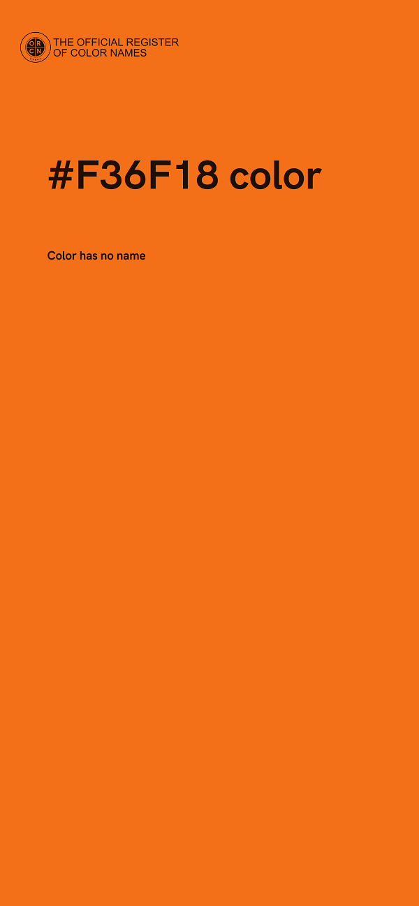 #F36F18 color image