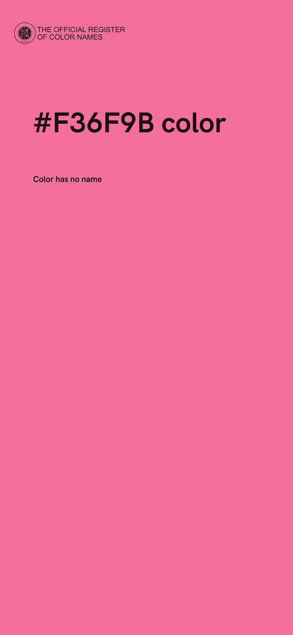 #F36F9B color image