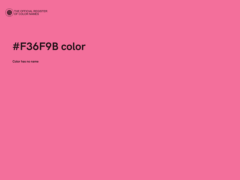 #F36F9B color image
