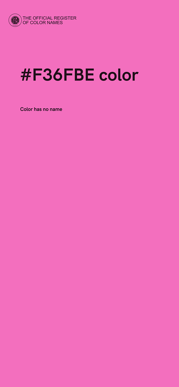 #F36FBE color image