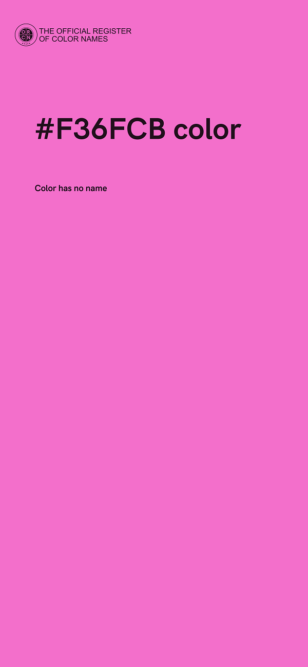 #F36FCB color image