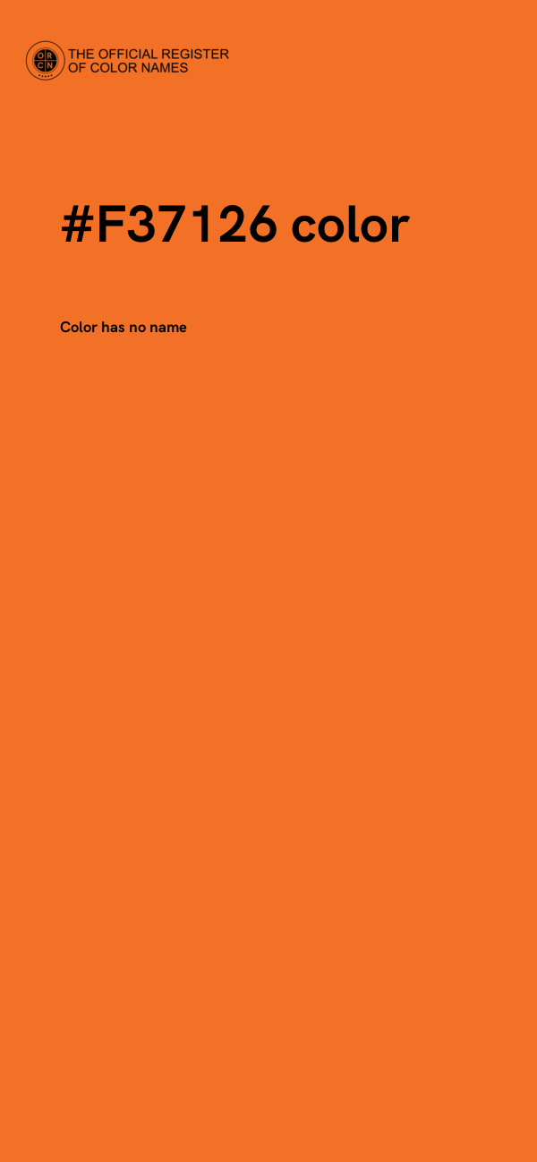 #F37126 color image