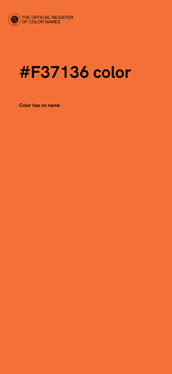 #F37136 color image