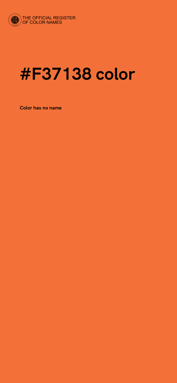 #F37138 color image