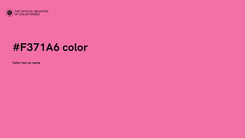 #F371A6 color image