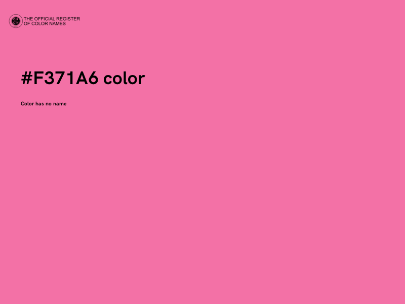 #F371A6 color image