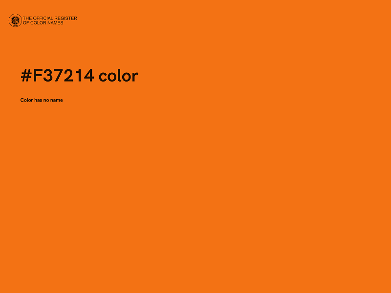 #F37214 color image