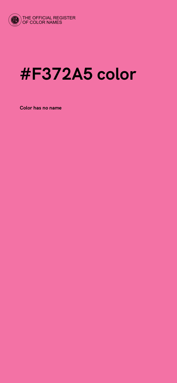 #F372A5 color image