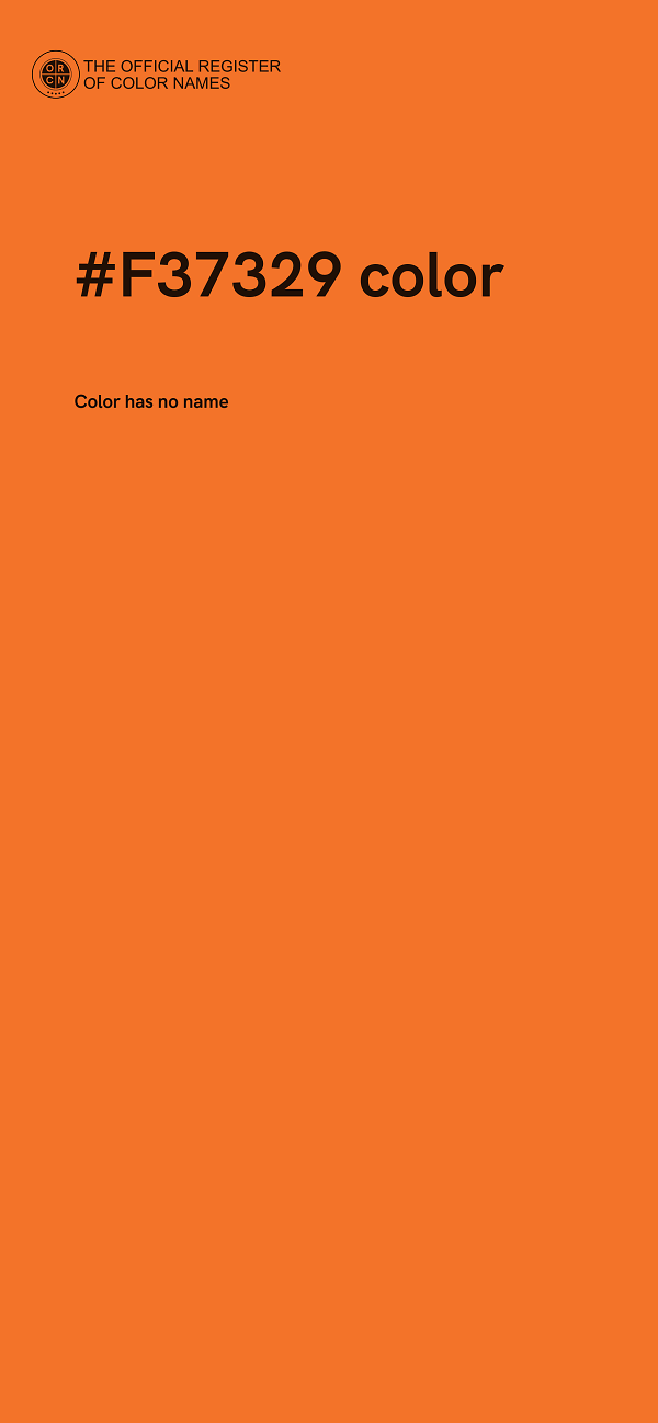 #F37329 color image