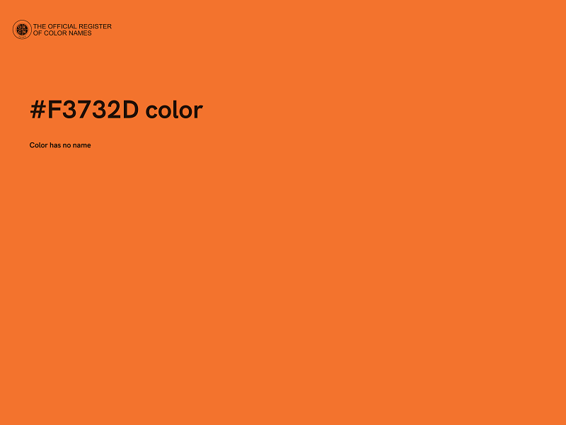 #F3732D color image