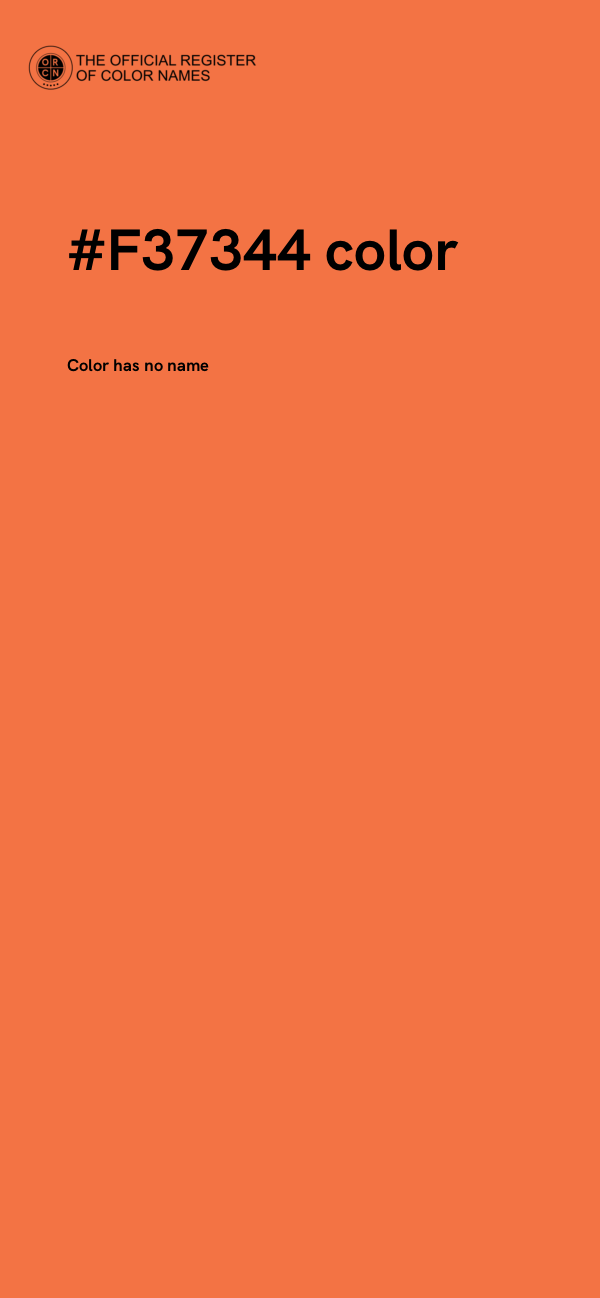 #F37344 color image