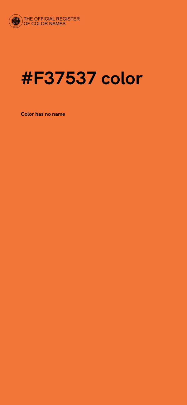 #F37537 color image