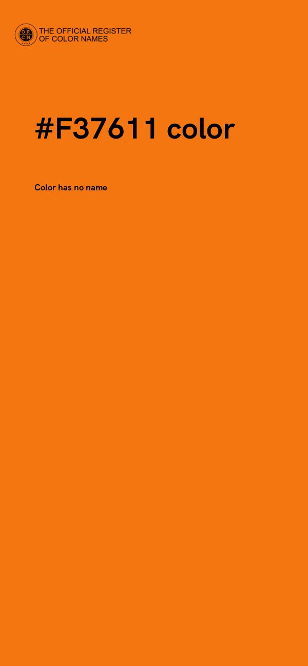 #F37611 color image