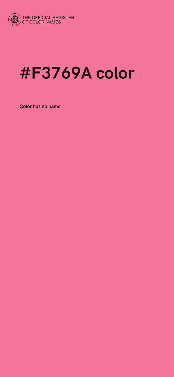 #F3769A color image
