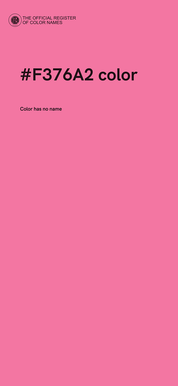 #F376A2 color image