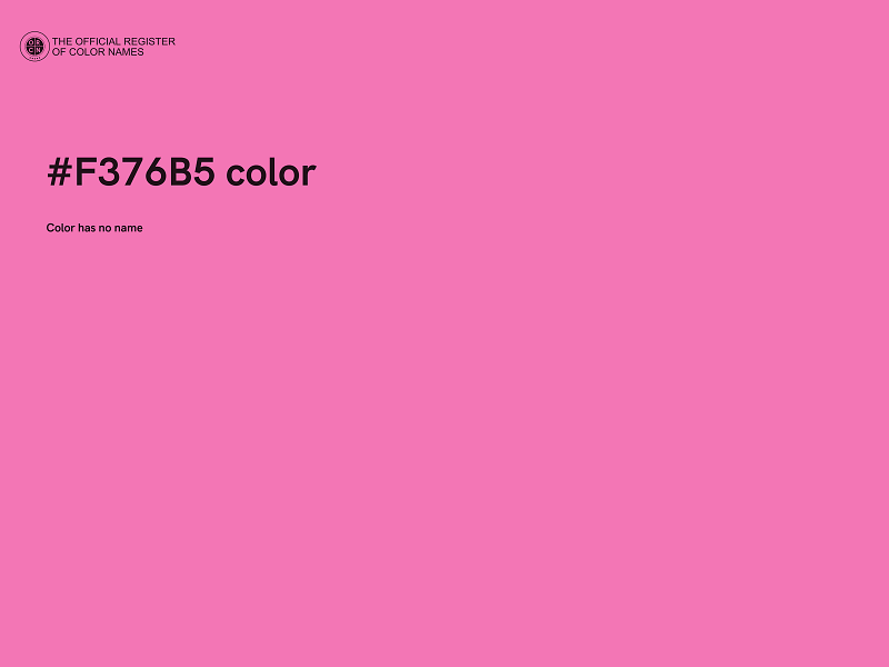 #F376B5 color image