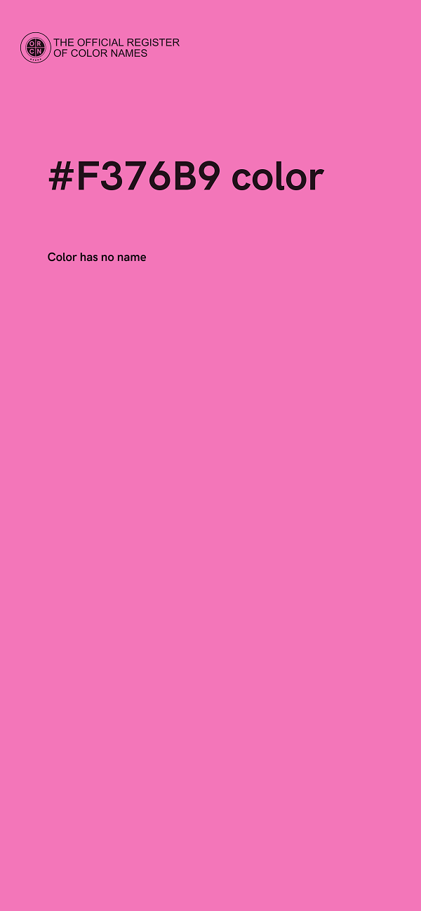 #F376B9 color image