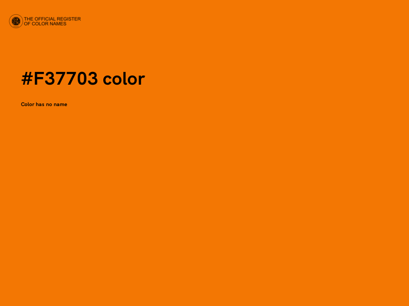 #F37703 color image